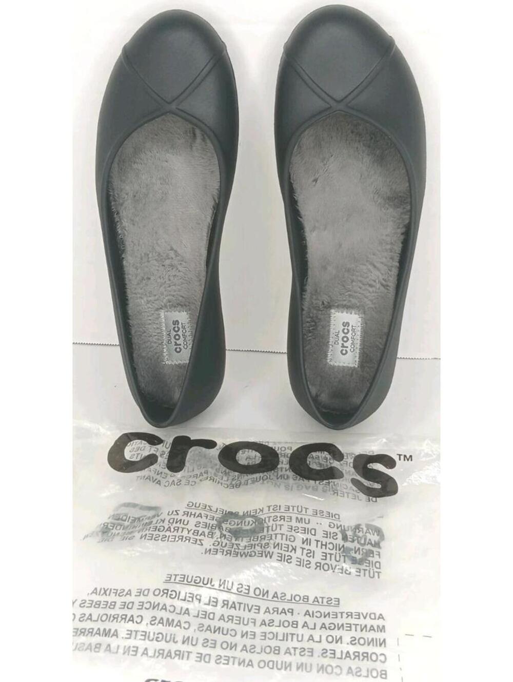 Women's Crocs Olivia ll Dual Comfort Faux Fur Lined Shoes Sz 10 Model 203428-001